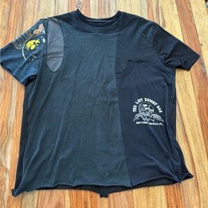 One of a kind S. Rousseau piece. Black Crew Neck Top - L